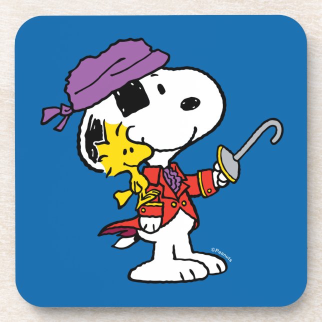 Erdnüsse | Snoopy & Woodstock Pirates Getränkeuntersetzer (Vorderseite)