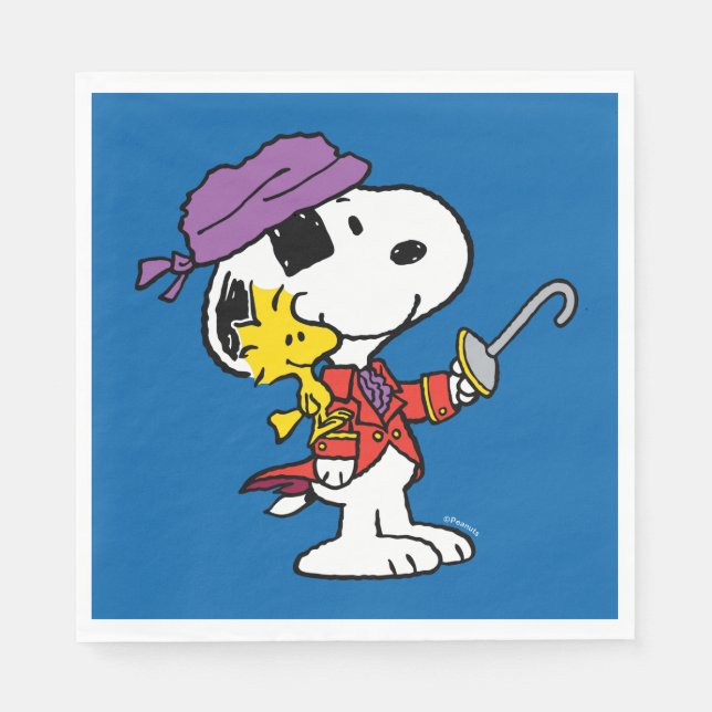 Erdnüsse | Snoopy & Woodstock Pirates Serviette (Vorderseite)