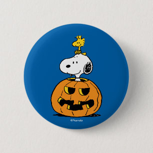 Erdnüsse   Snoopy & Woodstock Pop-up Pumpkin Button