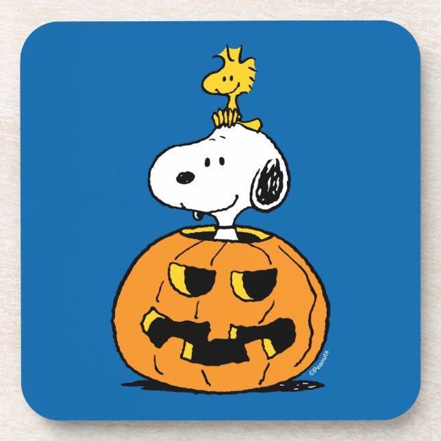Erdnüsse | Snoopy & Woodstock Pop-up Pumpkin Getränkeuntersetzer (Vorderseite)