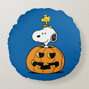 Erdnüsse   Snoopy & Woodstock Pop-up Pumpkin Rundes Kissen