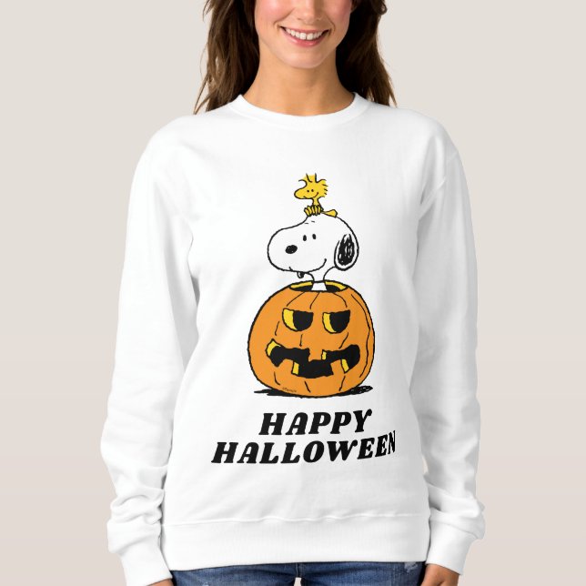 Erdnüsse | Snoopy & Woodstock Pop-up Pumpkin Sweatshirt (Vorderseite)