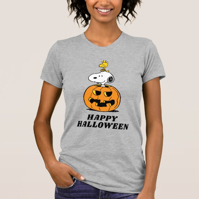 Erdnüsse | Snoopy & Woodstock Pop-up Pumpkin T-Shirt (Vorderseite)