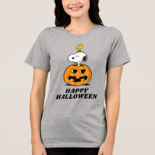 Erdnüsse Snoopy & Woodstock Pop-up Pumpkin Tri-Blend Shirt