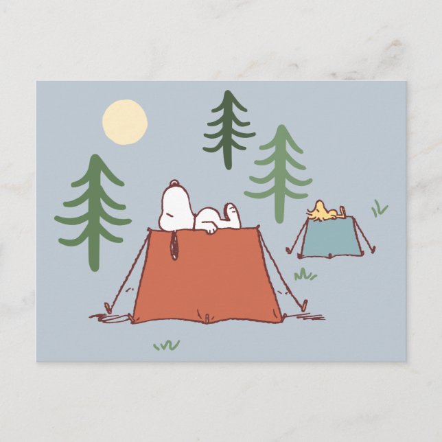 Erdnüsse | Snoopy & Woodstock Postkarte (Vorderseite)