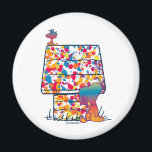 Erdnüsse | Snoopy & Woodstock Rainbow Paint Magnet<br><div class="desc">Karo dieses lustige Design aus Erdnüssen mit Snoopy und Woodstock.</div>