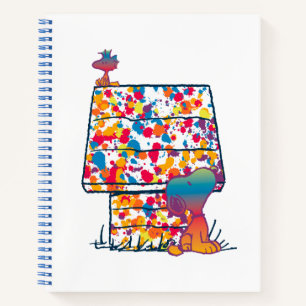 Erdnüsse   Snoopy & Woodstock Rainbow Paint Notizbuch