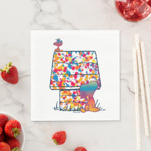 Erdnüsse   Snoopy & Woodstock Rainbow Paint Serviette