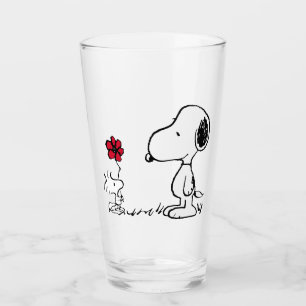 Erdnüsse   Snoopy & Woodstock Red & Black Glas