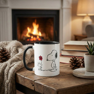 Erdnüsse Snoopy & Woodstock Red & Black Tasse