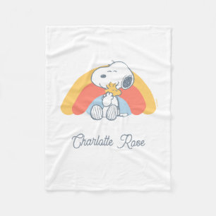 Erdnüsse   Snoopy & Woodstock Regenbogen Baby Fleecedecke