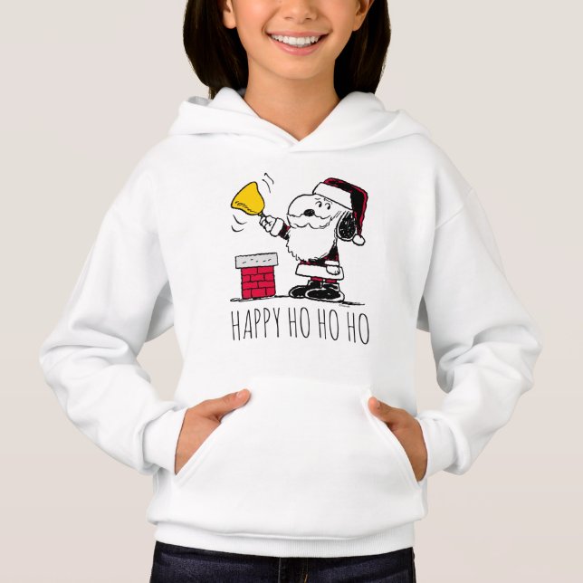 Erdnüsse | Snoopy & Woodstock Santa Bell Ringer Hoodie (Vorderseite)