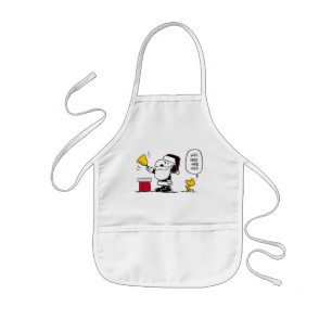 Erdnüsse   Snoopy & Woodstock Santa Bell Ringer Kinderschürze