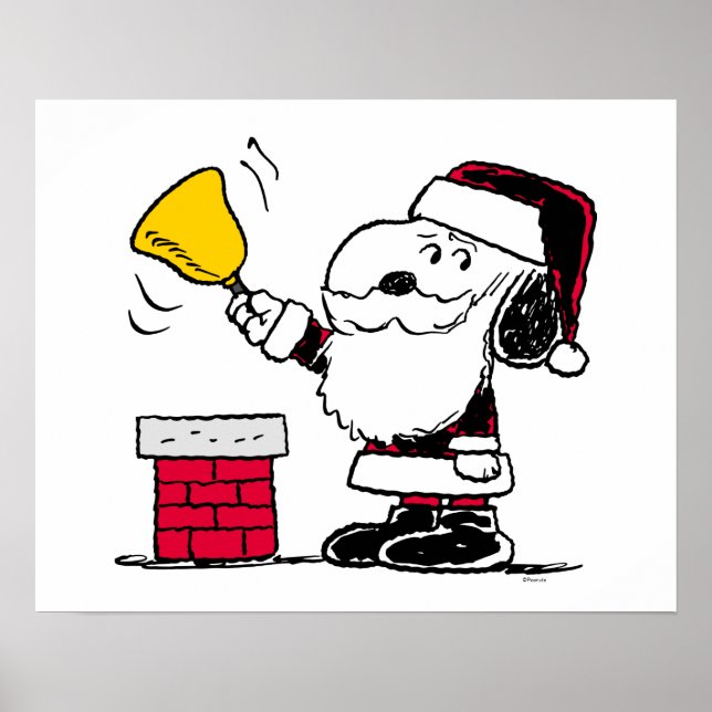 Erdnüsse | Snoopy & Woodstock Santa Bell Ringer Poster (Vorne)