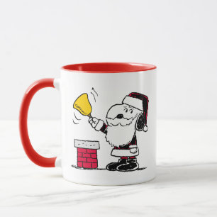 Erdnüsse   Snoopy & Woodstock Santa Bell Ringer Tasse