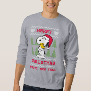 Erdnüsse Snoopy & Woodstock Santa Claus Hug Sweatshirt