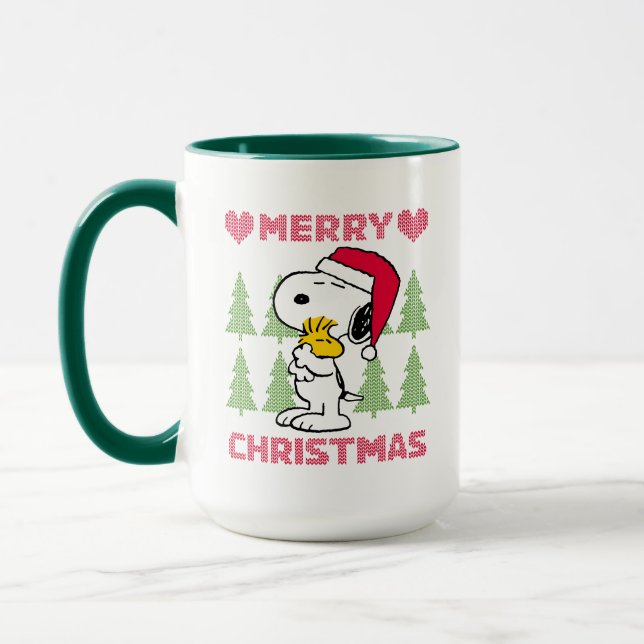 Erdnüsse | Snoopy & Woodstock Santa Claus Hug Tasse (Links)