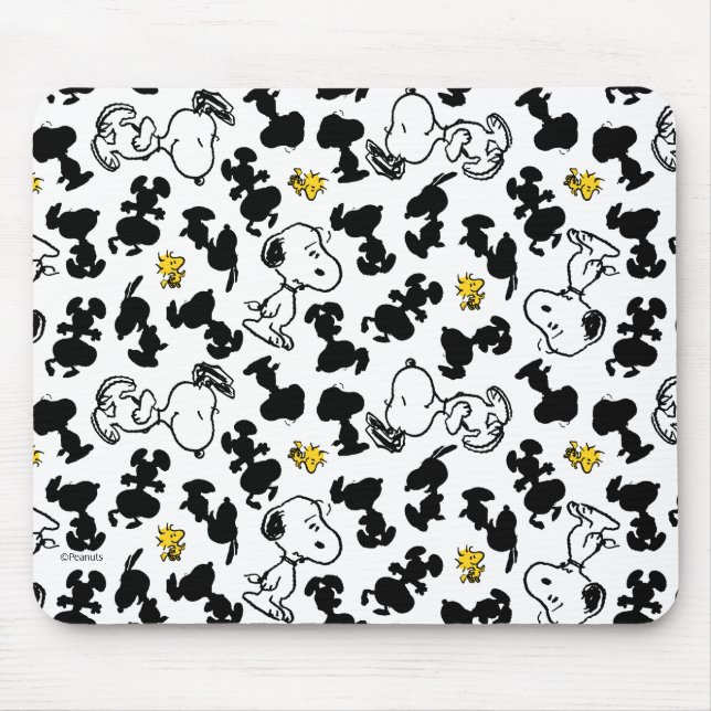 Erdnüsse | Snoopy & Woodstock-Schattenmuster Mousepad (Vorne)