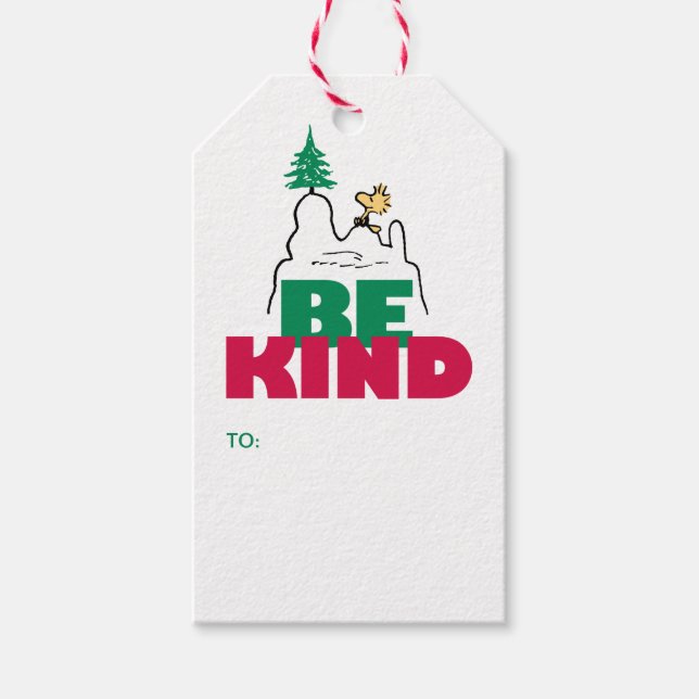 Erdnüsse | Snoopy & Woodstock sind gut Geschenkanhänger (Vorderseite)