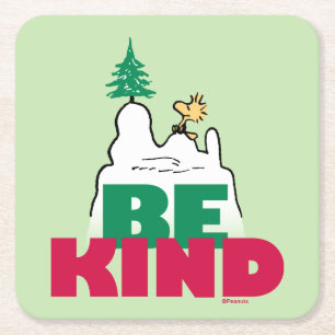 Erdnüsse   Snoopy & Woodstock sind gut Rechteckiger Pappuntersetzer