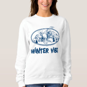 Erdnüsse Snoopy & Woodstock Skifahren Sweatshirt