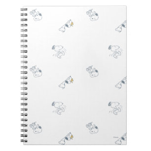 Erdnüsse Snoopy & Woodstock Soft Grau Muster Notizblock