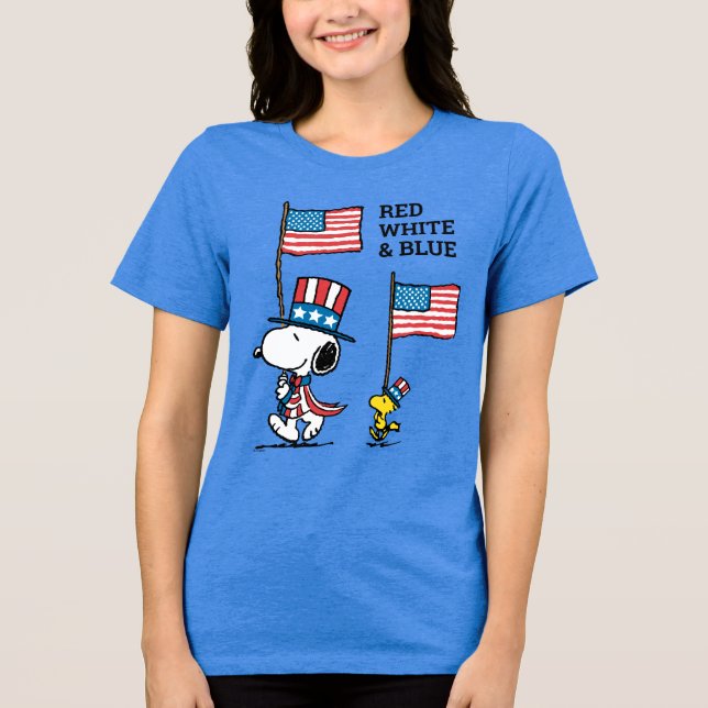 Erdnüsse | Snoopy & Woodstock Tri-Blend Shirt (Vorderseite)