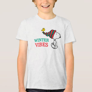 Erdnüsse   Snoopy & Woodstock Warme Wünsche Tri-Blend Shirt