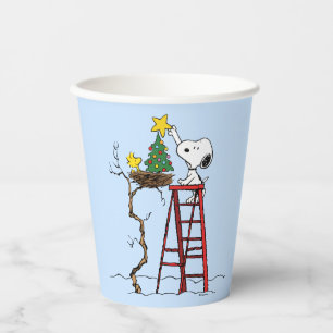 Erdnüsse Snoopy & Woodstock Weihnachtsbaum Pappbecher