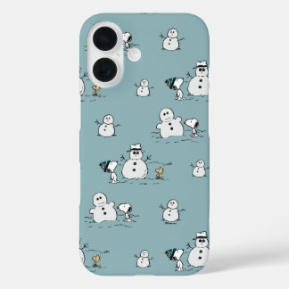 Erdnüsse | Snoopy & Woodstock Winter Break Pattern iPhone 16 Hülle