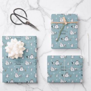Erdnüsse   Snoopy & Woodstock Winter Break Pattern Geschenkpapier Set