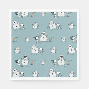 Erdnüsse   Snoopy & Woodstock Winter Break Pattern Serviette