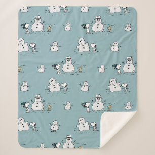 Erdnüsse Snoopy & Woodstock Winter Break Pattern Sherpadecke