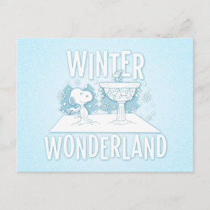 Erdnüsse   Snoopy & Woodstock Winter Wonderland Feiertagspostkarte