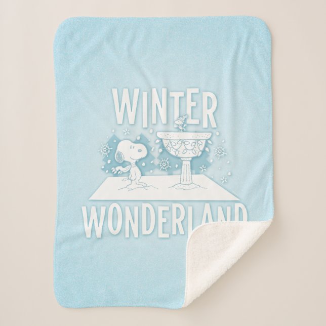 Erdnüsse | Snoopy & Woodstock Winter Wonderland Sherpadecke (Vorderseite)