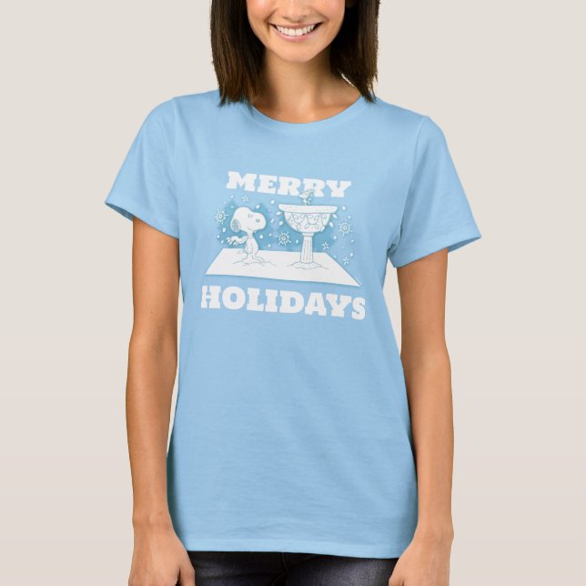 Erdnüsse | Snoopy & Woodstock Winter Wonderland T-Shirt (Vorderseite)