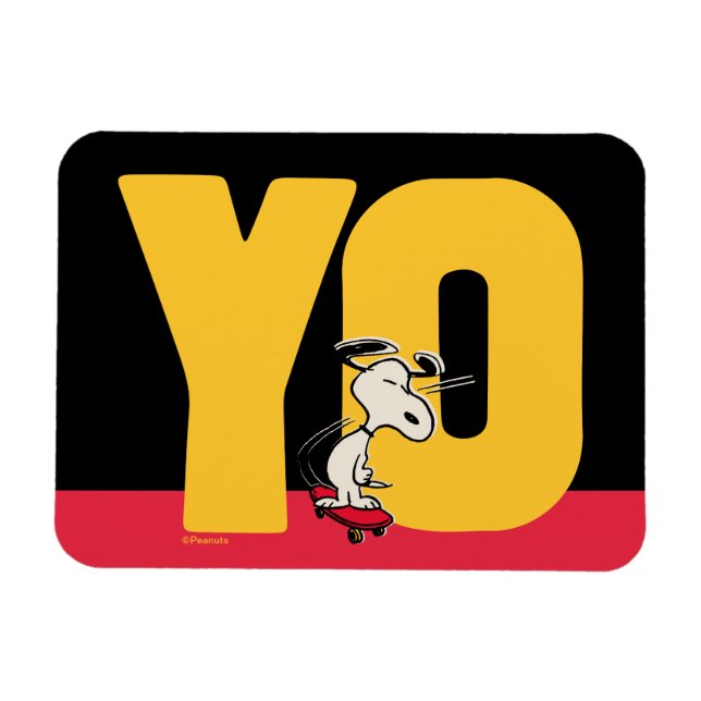 Erdnüsse | Snoopy YO Skateboard Magnet (Horizontal)