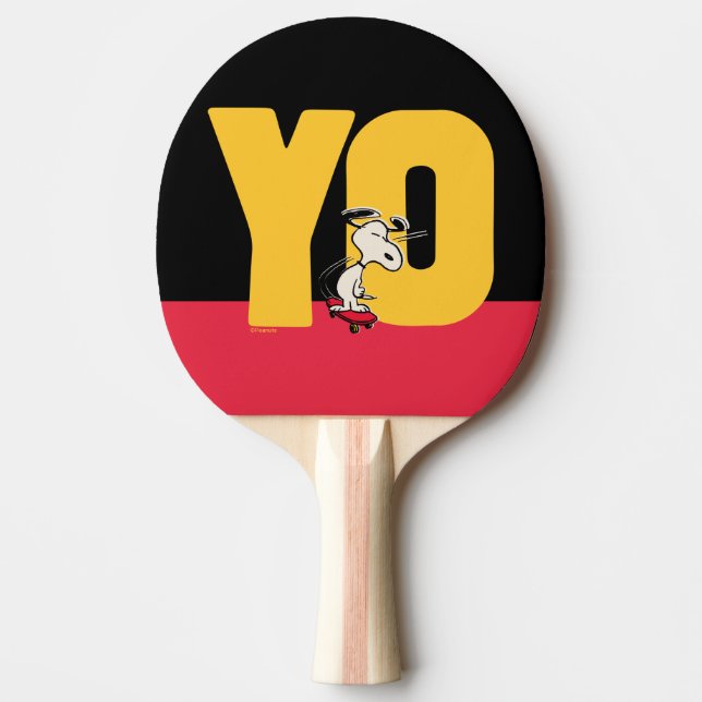 Erdnüsse | Snoopy YO Skateboard Tischtennis Schläger (Vorderseite)