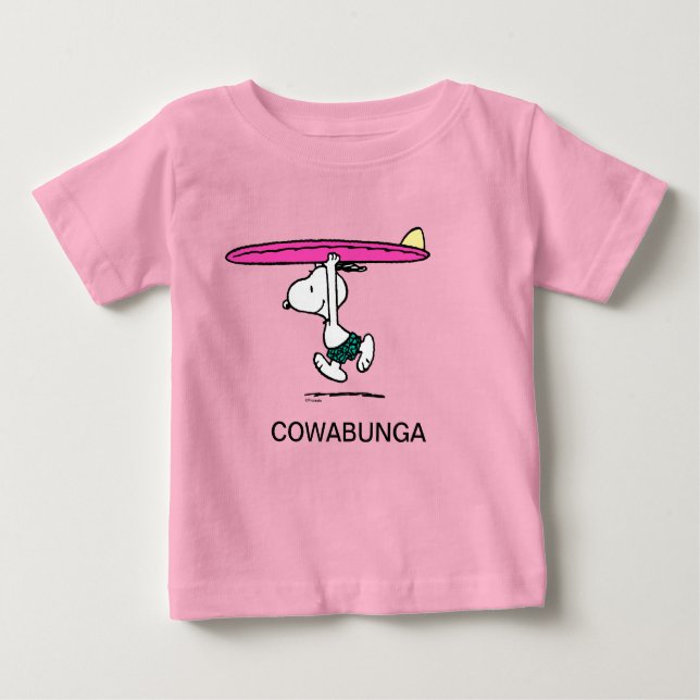 Erdnüsse | Snoopy zum Surfen Baby T-shirt (Vorderseite)