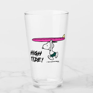 Erdnüsse Snoopy zum Surfen Glas