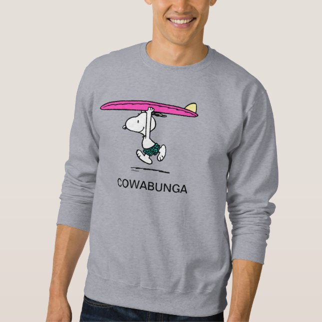 Erdnüsse | Snoopy zum Surfen Sweatshirt (Vorderseite)