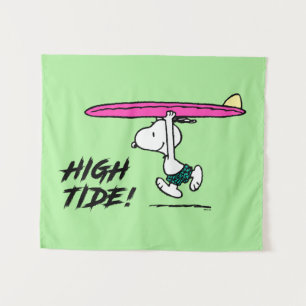 Erdnüsse   Snoopy zum Surfen Wandteppich