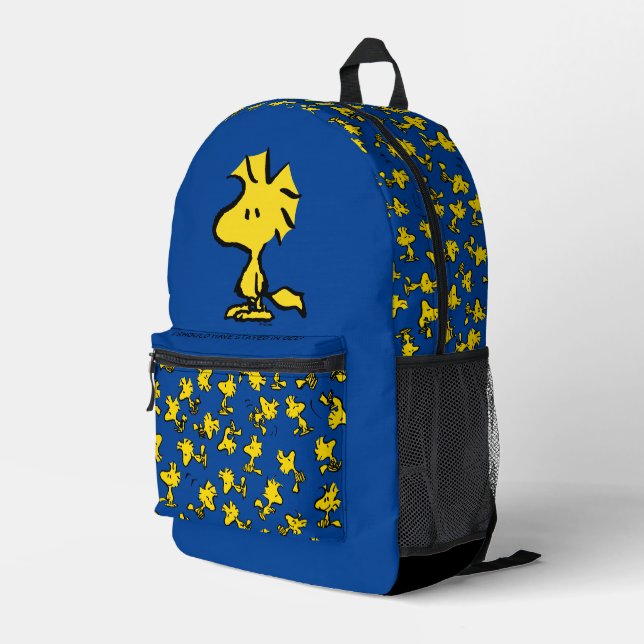 Erdnüsse | Snoopy's Friend Woodstock Bedruckter Rucksack (Rückseitige Ecke Rechts)
