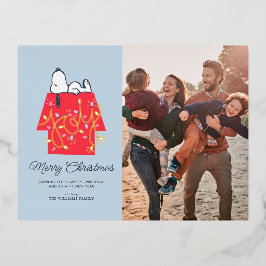Erdnüsse | Snoopy's Holiday Dreamer Family Foto Folien Feiertagspostkarte