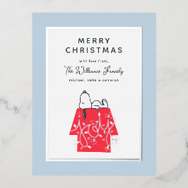 Erdnüsse | Snoopy's Holiday Dreamer Family Foto Folien Feiertagspostkarte