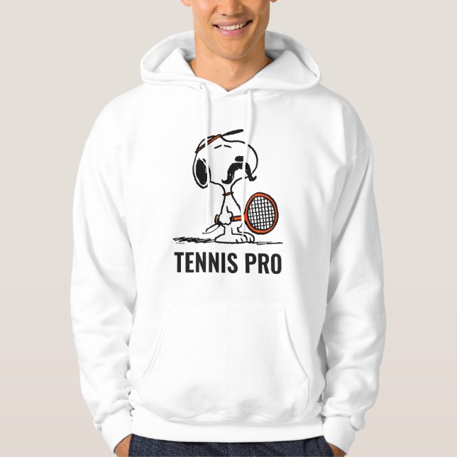 Erdnüsse | Snoopy's Mustache Playing Tennis Hoodie (Vorderseite)