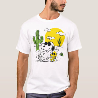 Erdnüsse Sommer Snoopy & Holz T-Shirt