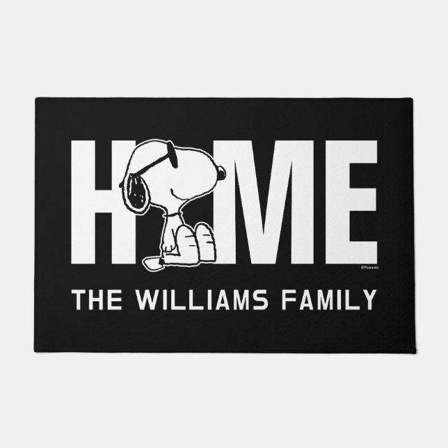 Erdnüsse | Sonnenbrille Snoopy Smile | PERSONALISI Fußmatte (Vorderseite)