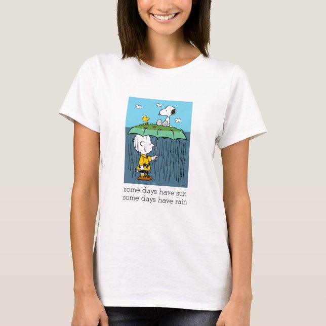 Erdnüsse | Sonnentag Rainy Day Half & Halb T-Shirt (Vorderseite)