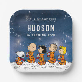 Erdnüsse | Space Birthday Pappteller